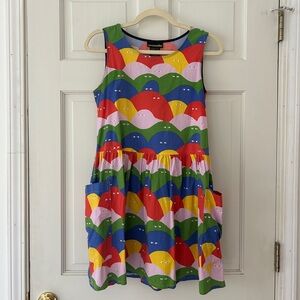 nooworks big pocket colorful mini dress size small